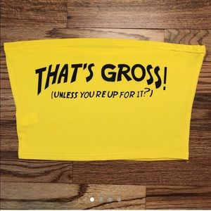 That’s gross! Crop top